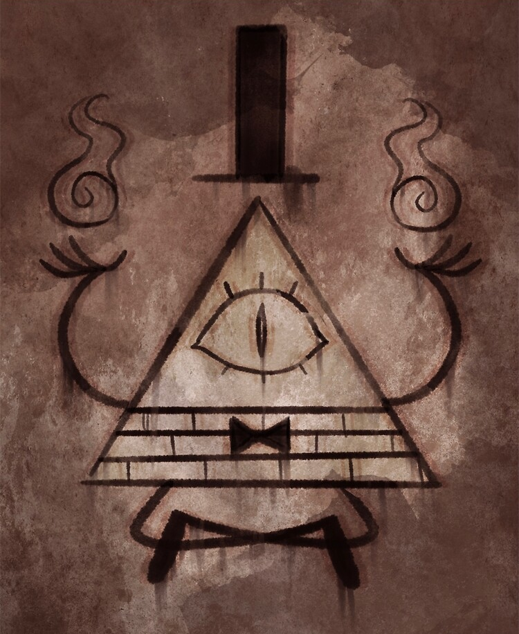 Poster depicting Bill Cipher